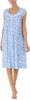 Ночная рубашка вальс с короткими рукавами Eileen West, цвет Blue Ground Floral