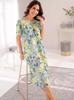 Ночная рубашка " Wschepur" "Ночная рубашка", цвет Hellgrau-Gelb-Bedruckt