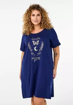 Ночная рубашка Zizzi, синий