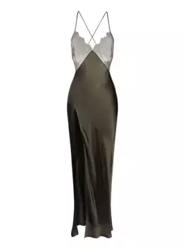 Ночная сорочка с кружевом Maison Close, зеленый