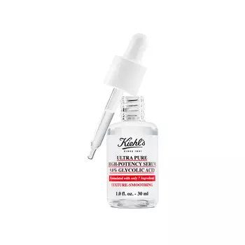 Ночная сыворотка для лица с 9,8% гликолевой кислотой ultra pure high-potency serum 9 8% glycolic acid Kiehl'S, 30 мл