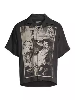 Ночная/траурная рубашка с короткими рукавами Enfants Riches Dprims, черный