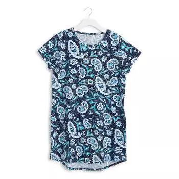 Ночное платье с короткими рукавами из хлопковой смеси Outlet Vera Bradley, цвет north shore paisley