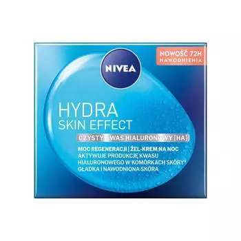 Ночной гель-крем регенерирующая сила 50мл Nivea, Hydra Skin Effect