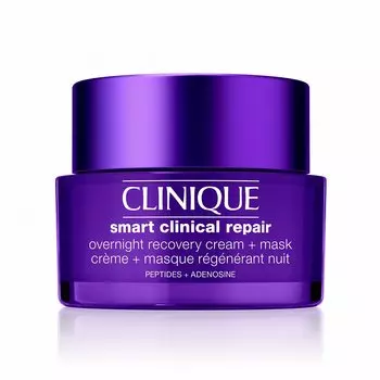 Ночной крем для лица - маска smart clinical repair overnight recovery cream + mask Clinique, 50 мл