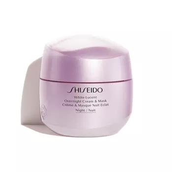 Ночной крем для лица - маска white lucent overnight cream and mask Shiseido, 75 мл