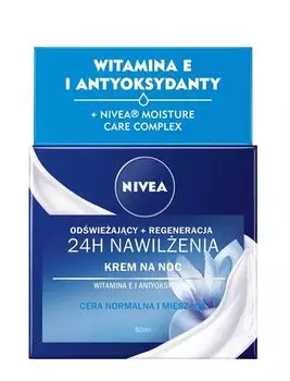 Ночной крем для лица Nivea 24H Nawilenia + Regeneracja, 50 мл