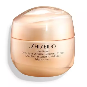 Ночной крем для лица против морщин benefiance overnight wrinkle resisting cream Shiseido, 50 мл