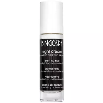 Ночной крем с миндальной кислотой и протеинами шелка BINGOSPA
