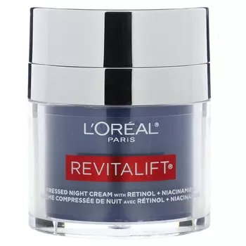 Ночной крем с ретинолом и ниацинамидом L'Oral Revitalift Pressed без отдушек, 48 г