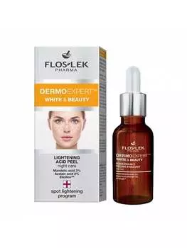 Ночной осветляющий кислотный пилинг White & Beauty, 30 мл Floslek, Pharma Dermo Expert, FLOS-LEK