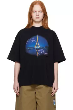Ночной Париж оверсайз футболка Vetements, черный