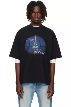 Ночной Париж оверсайз футболка Vetements, черный