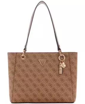 Noelle 4-G Logo Basique Двухсекционная сумка-тоут GUESS, коричневый