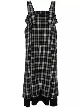 Noir Kei Ninomiya дневное платье в клетку, черный