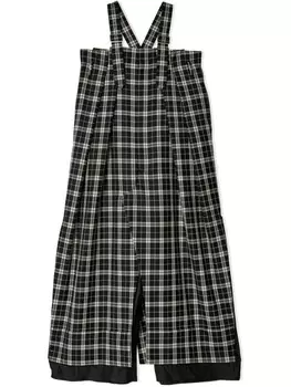 Noir Kei Ninomiya комбинезоны с принтом в клетку, черный