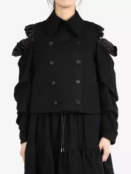 Noir Kei Ninomiya мятая куртка, черный