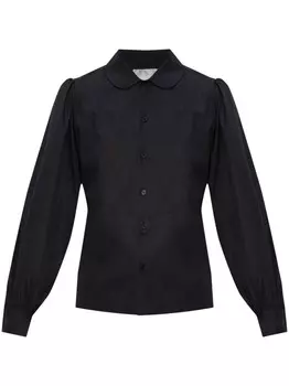 Noir Kei Ninomiya рубашка с воротником Питер Пэн, черный
