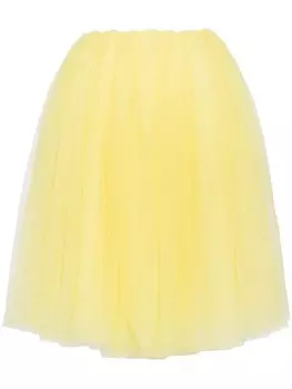 Noir Kei Ninomiya юбка миди из тюля, желтый