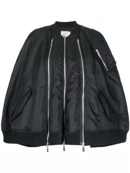 Noir Kei Ninomiya zipped padded cape, черный