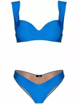 Noire Swimwear атласное бикини, синий