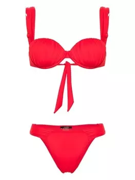 Noire Swimwear бикини-балконет со сборками, красный