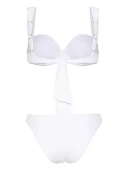 Noire Swimwear бикини Nikki с тиснением под змеиную кожу, белый