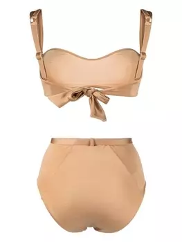 Noire Swimwear бикини с топом бандо, нейтральный цвет