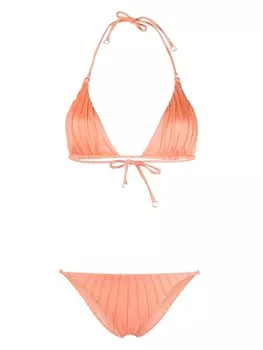 Noire Swimwear бикини со сборками, оранжевый