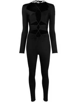 Noire Swimwear cut-out detailing jumpsuit, черный