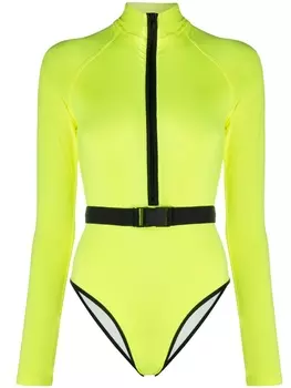 Noire Swimwear купальник с длинными рукавами, желтый