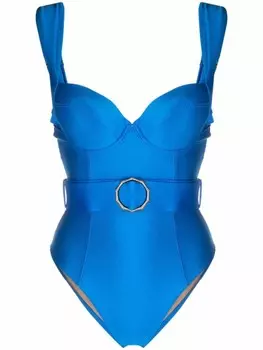 Noire Swimwear купальник с поясом, синий