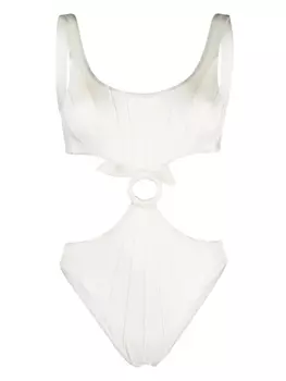 Noire Swimwear купальник с вырезами, белый