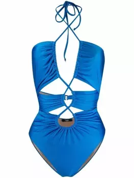 Noire Swimwear купальник со сборками, синий