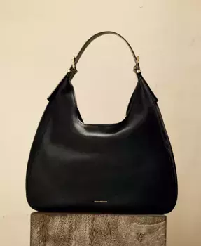 Нолита большая кожаная сумка-хобо через плечо Michael Kors, зеленый