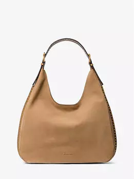 Nolita большая сумка-хобо из нубука Michael Kors, коричневый