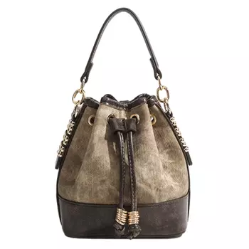 NOMK НОМК Женская сумка через плечо, Кофейный цвет + подарочный пакет зимнего лимита