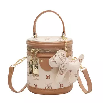 NOMK НОМК Женская сумка через плечо, Коричневый