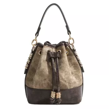 NOMK НОМК Женская сумка через плечо, Коричневый