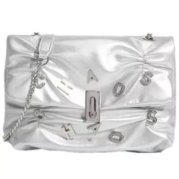 NOMK НОМК Женская сумка через плечо, Серебро