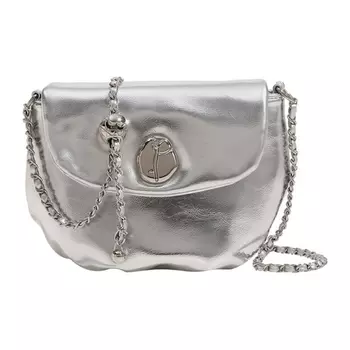 NOMK НОМК Женская сумка через плечо, Серебро