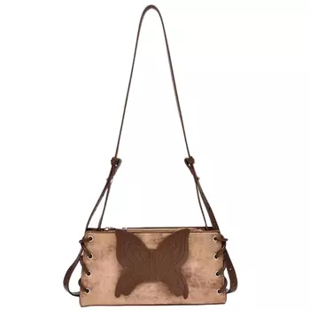 NOMK НОМК Женская сумка через плечо, Темно коричневый