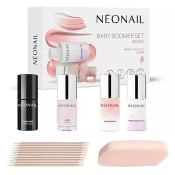 Nonail Neonail Baby Boomer Nude Set - УФ-лак для ногтей - шеллак - набор для ногтей - цвета - основа - ногти - маникюр - твердое покрытие - УФ-светодиодный набор Baby Boomer Nude