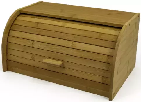 NOOR LIVING Хлебница "хлебница на колесиках", (1 шт.), с рулонной крышкой, с передней крышкой 26х20х40 см, цвет natur