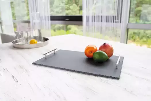 NOOR LIVING поднос, (1 шт.), с металлическими ручками 30х45 см, черный