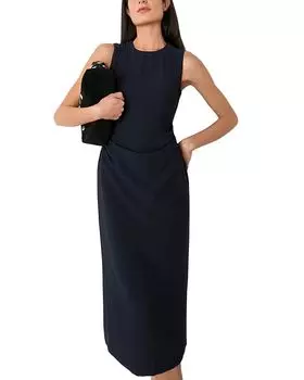 Нора Текстурированное Миди-платье Whistles, синий