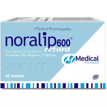 Noralip 600 Retard пищевая добавка 30 таблеток Medical Pharmaquality