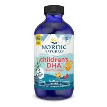 Nordic Naturals Children's DHA Omega 3 для детей жидкость, со вкусом клубники, БАД, 237 мл Inna Marka