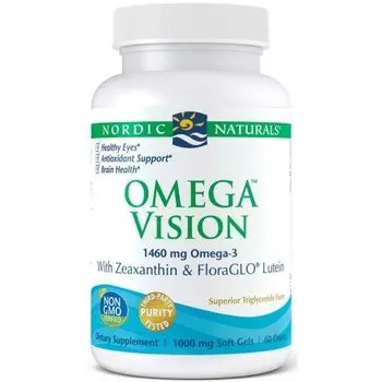 Nordic Naturals, Omega Vision с лютеином и зеантаксином, 60 мягких капсул