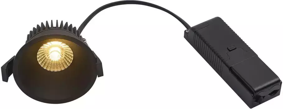 Nordlux LED встраиваемый светильник для ванной комнаты "Albric", класс защиты IP44, брызгозащищенный 9 см, Высота: 4,9 см, черный